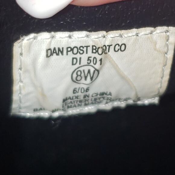 DINGO Black Leather Western Ankle Boots  8W Country Glam Southern Style Western - Picture 10 of 10